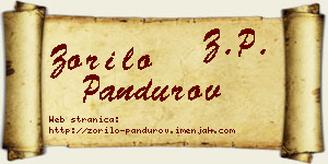 Zorilo Pandurov vizit kartica